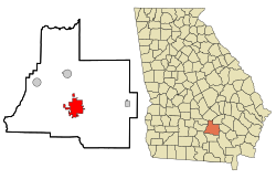 Coffee County Georgia Incorporated and Unincorporated areas Douglas Highlighted